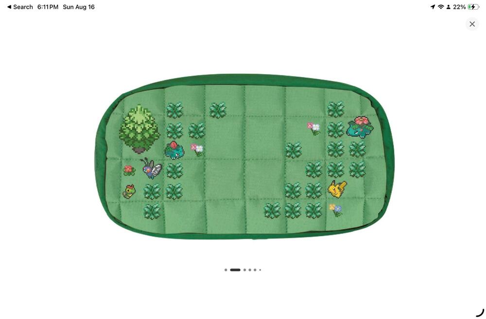 HORI Pokémon Pixel Green Puff Pouch for Nintendo Switch 2